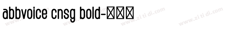 abbvoice cnsg bold字体转换